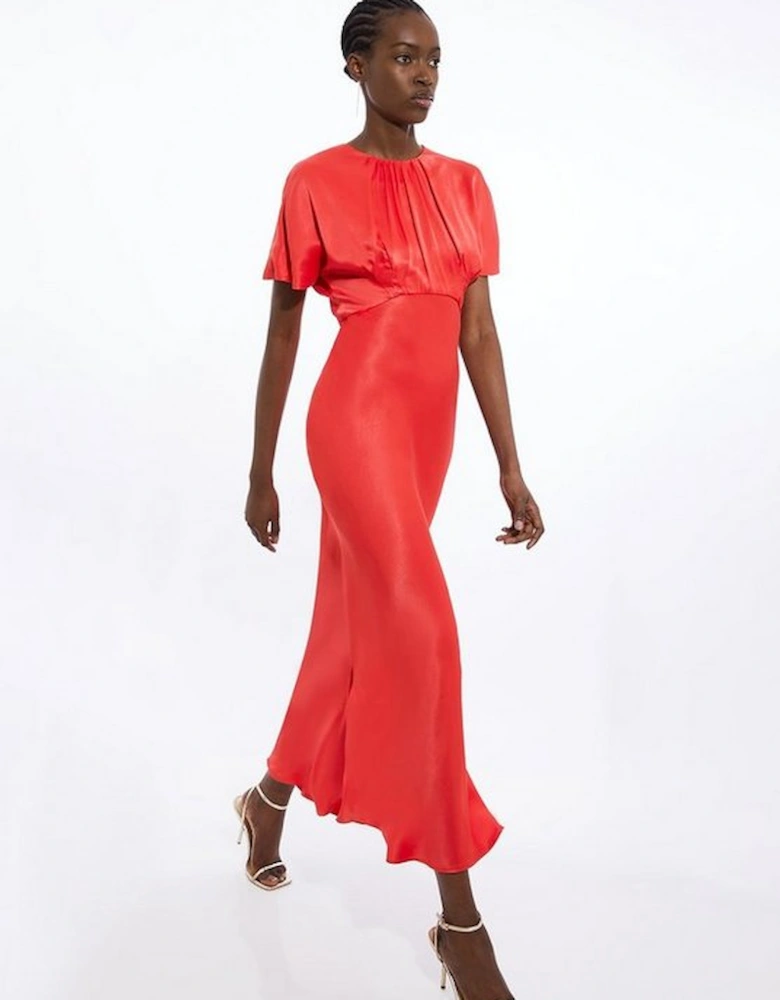 Tall Satin Woven Crepe Maxi Dress