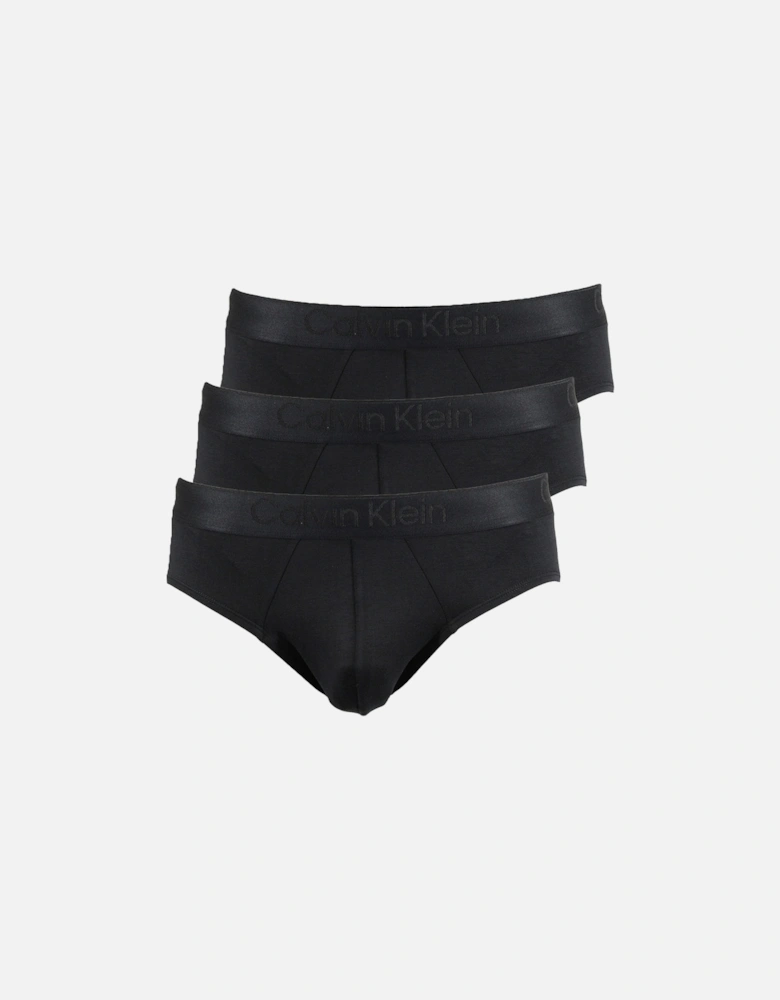 3-Pack CK Black Briefs, Black