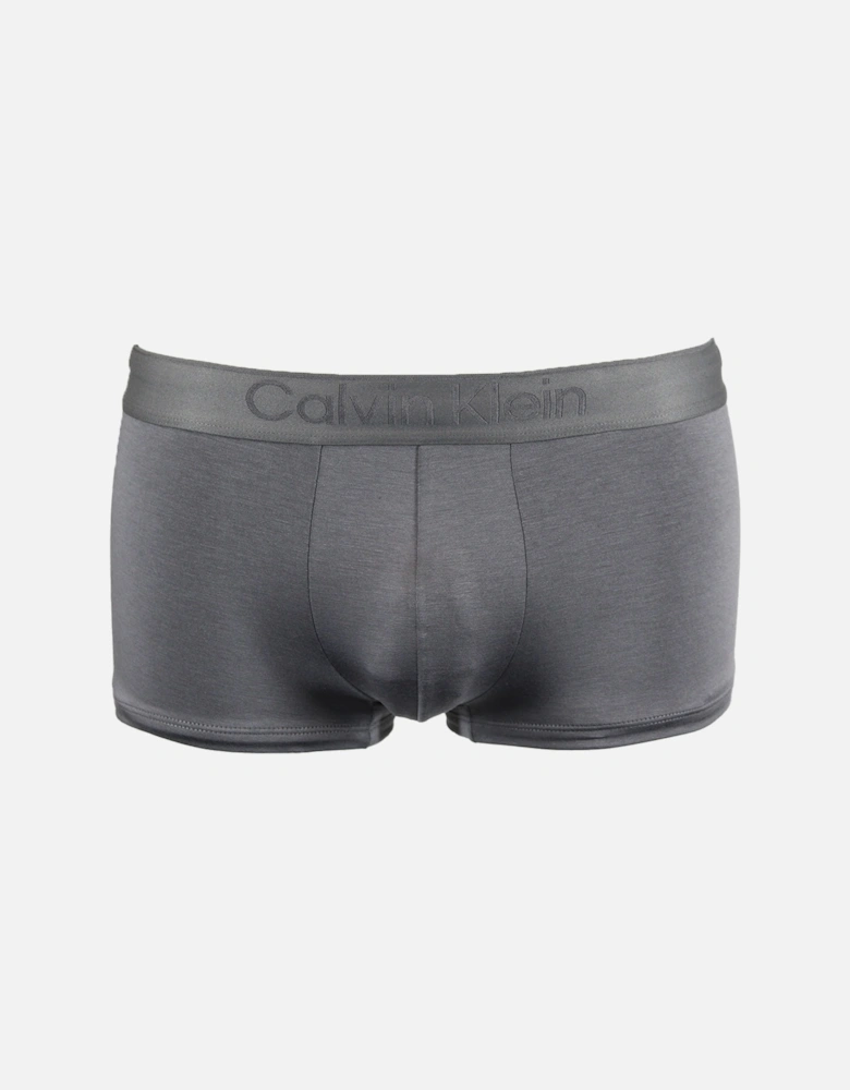 3-Pack CK Black Low-Rise Boxer Trunks, Black/Grey/Navy