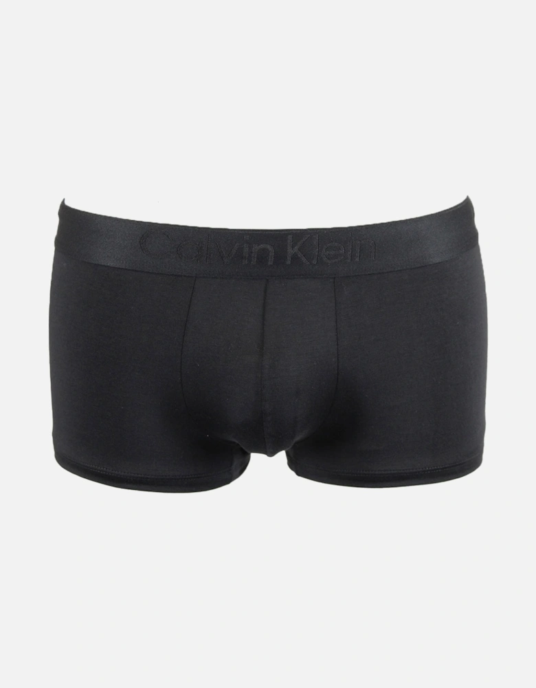 3-Pack CK Black Low-Rise Boxer Trunks, Black