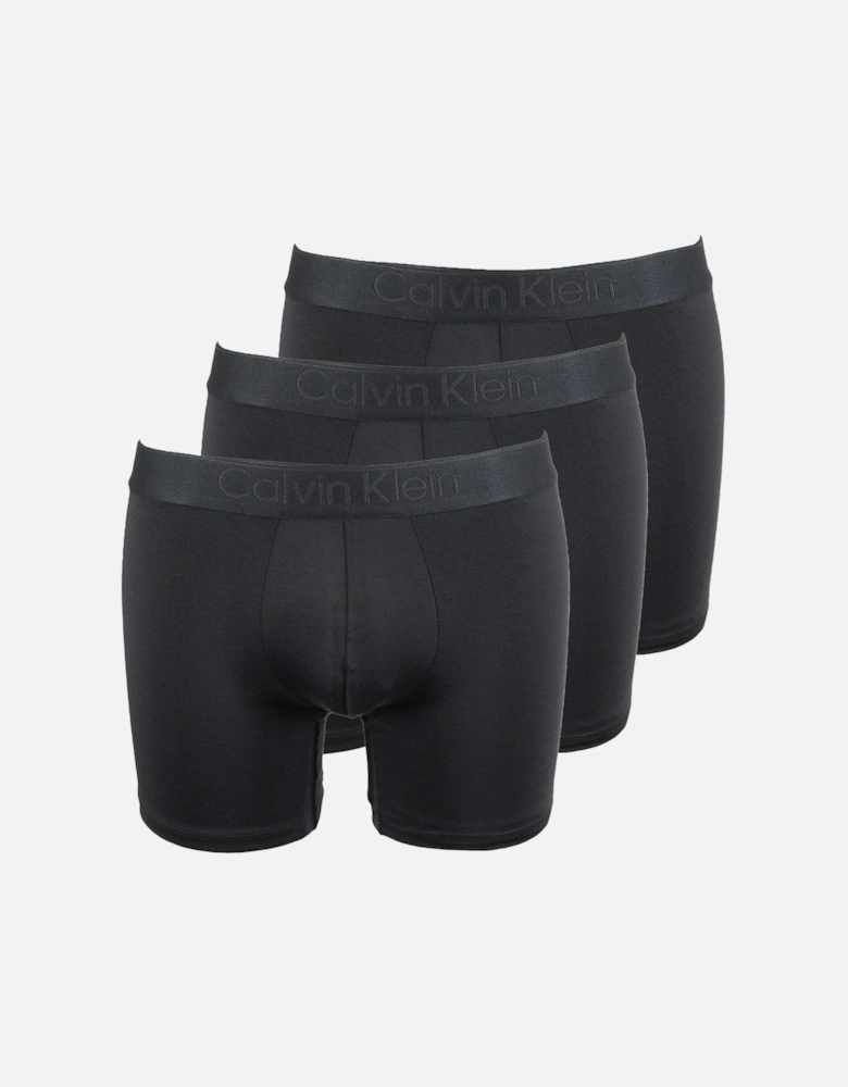 3-Pack CK Black Boxer Briefs, Black