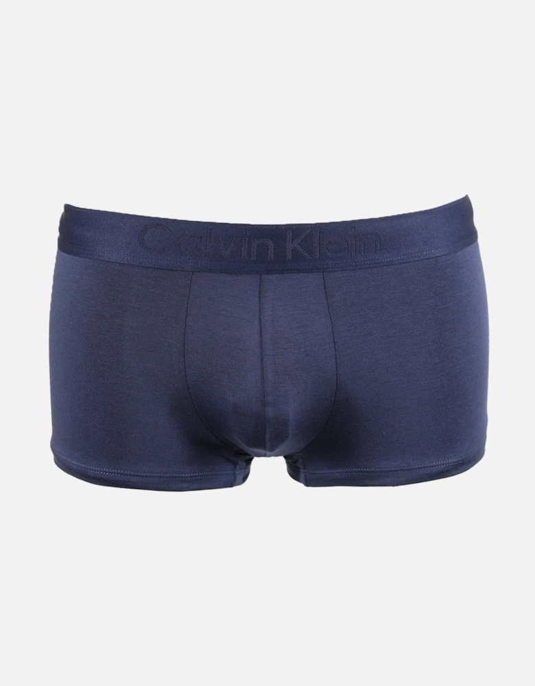 3-Pack CK Black Low-Rise Boxer Trunks, Black/Grey/Navy