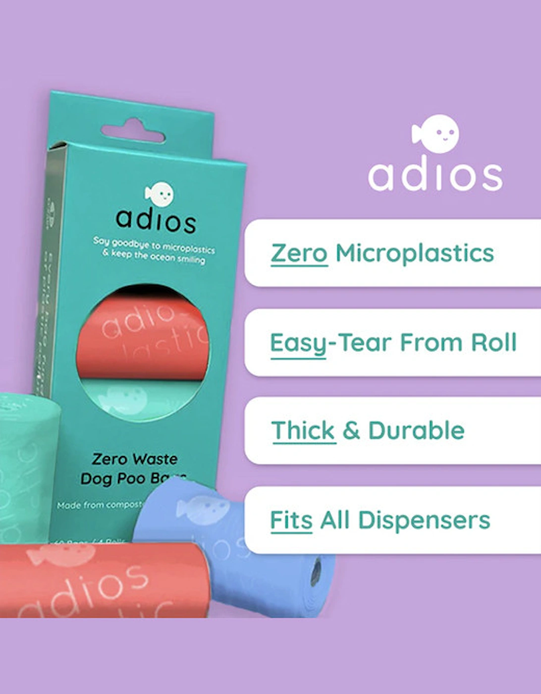 Poop Bags Pink 120pk On A Roll With Handles