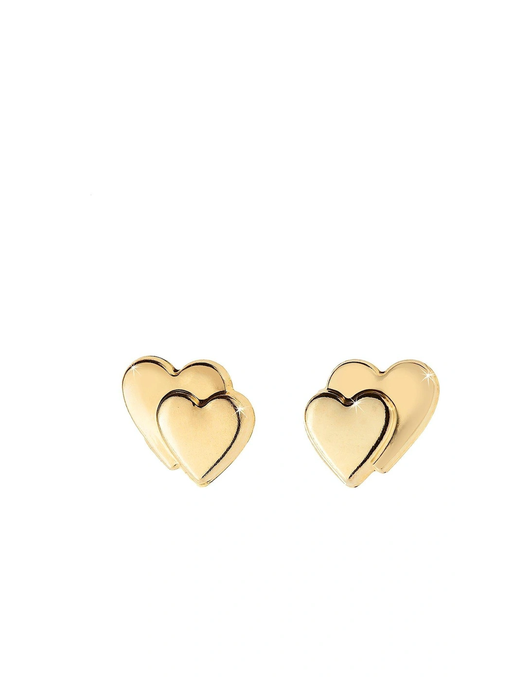 9 Carat Gold Heart on Heart Earrings in Red Heart Box, 3 of 2