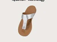 Women's Iqushion Leather Toe Post Sandal Urban White