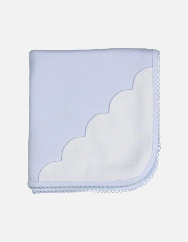 Cotton Blue Scollop Muslin