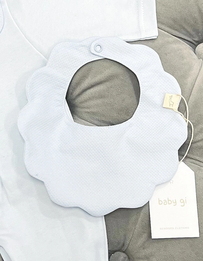 Blue Scollop Bib