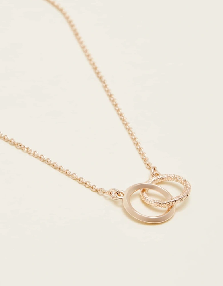 Gold Two Ring Necklace