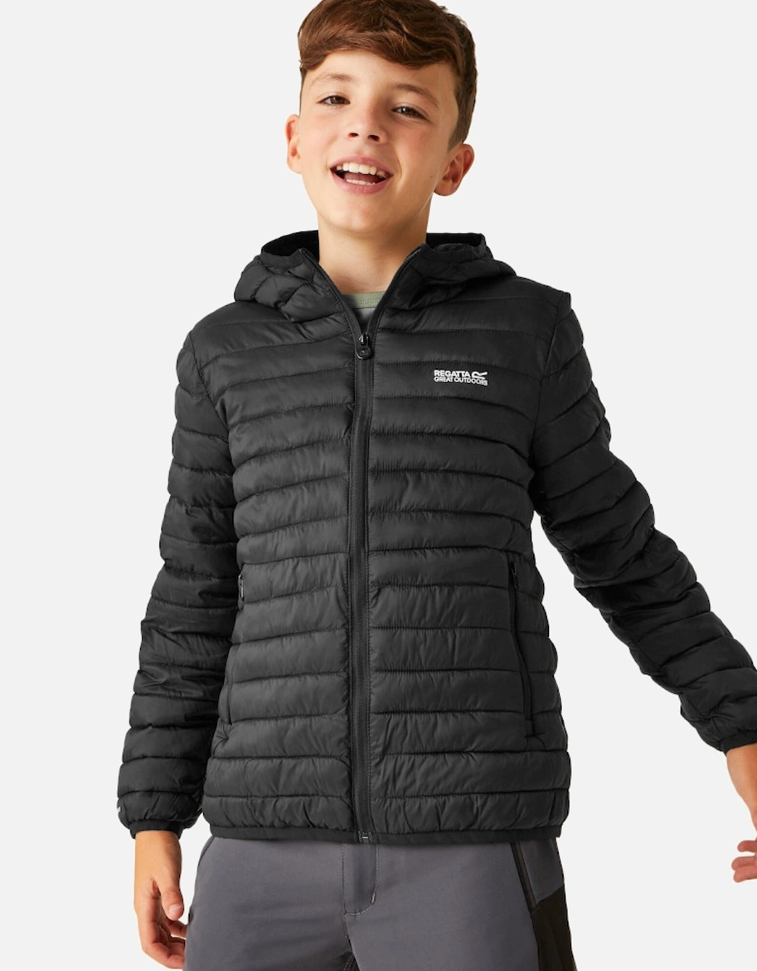 Boys Hillpack II Packable Hooded Padded Jacket, 5 of 4