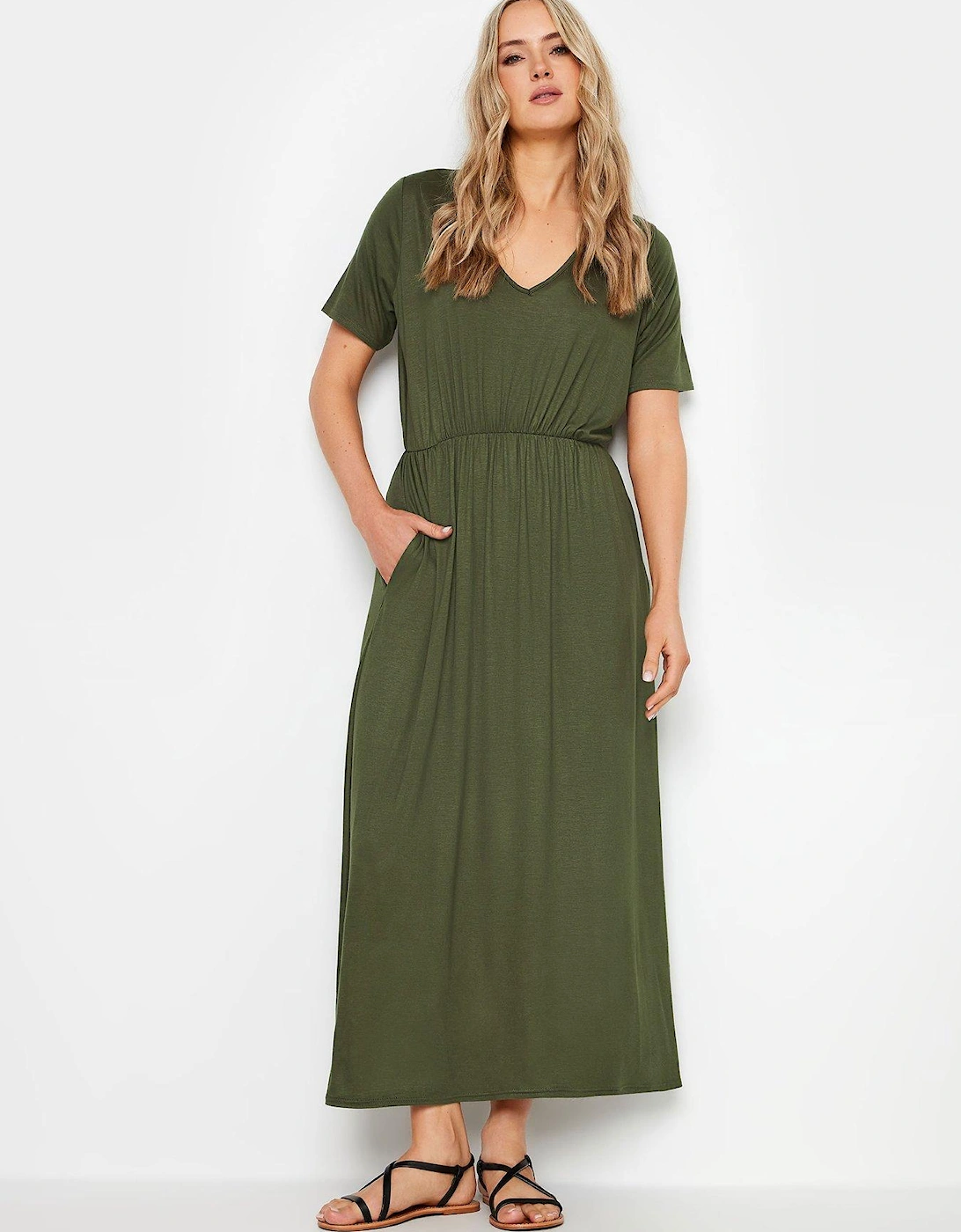 Tall Maxi T-shirt Dress - Green, 2 of 1