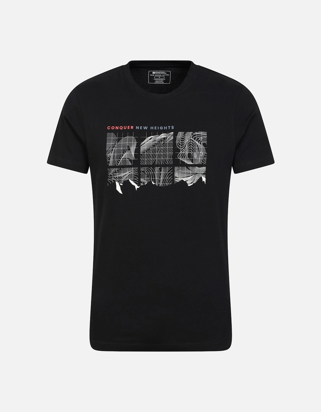Mens Conquer New Heights Organic Cotton T-Shirt, 5 of 4