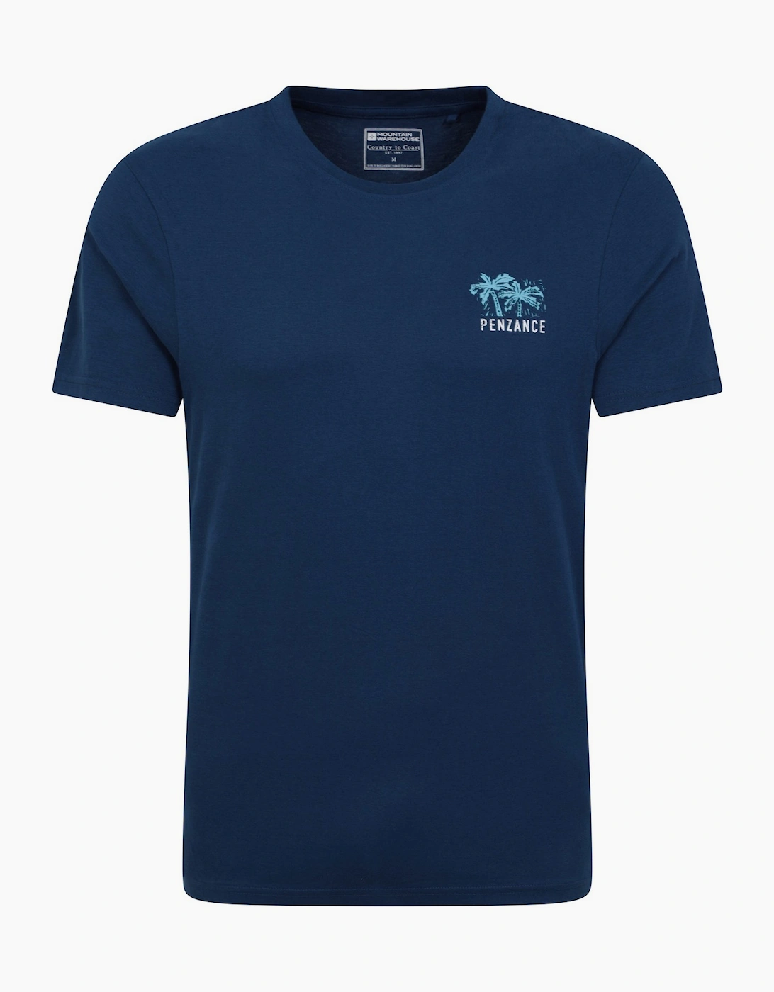 Men's Mountain Warehouse Mens Penzance Printed Organic T-Shirt - Navy - Size: Regular/36