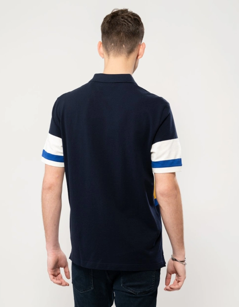 Mens Multistripe Washed Polo