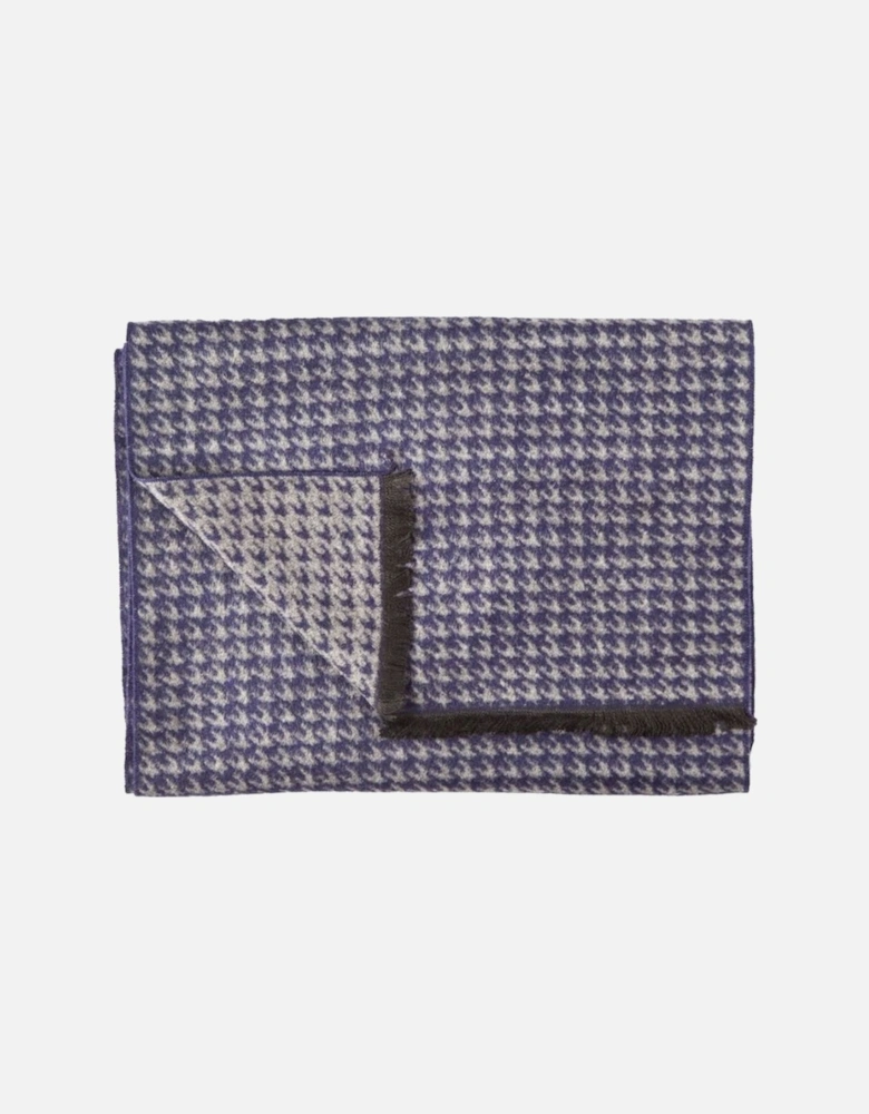 BLUE/GREY HOUNDSTOOTH SCARF