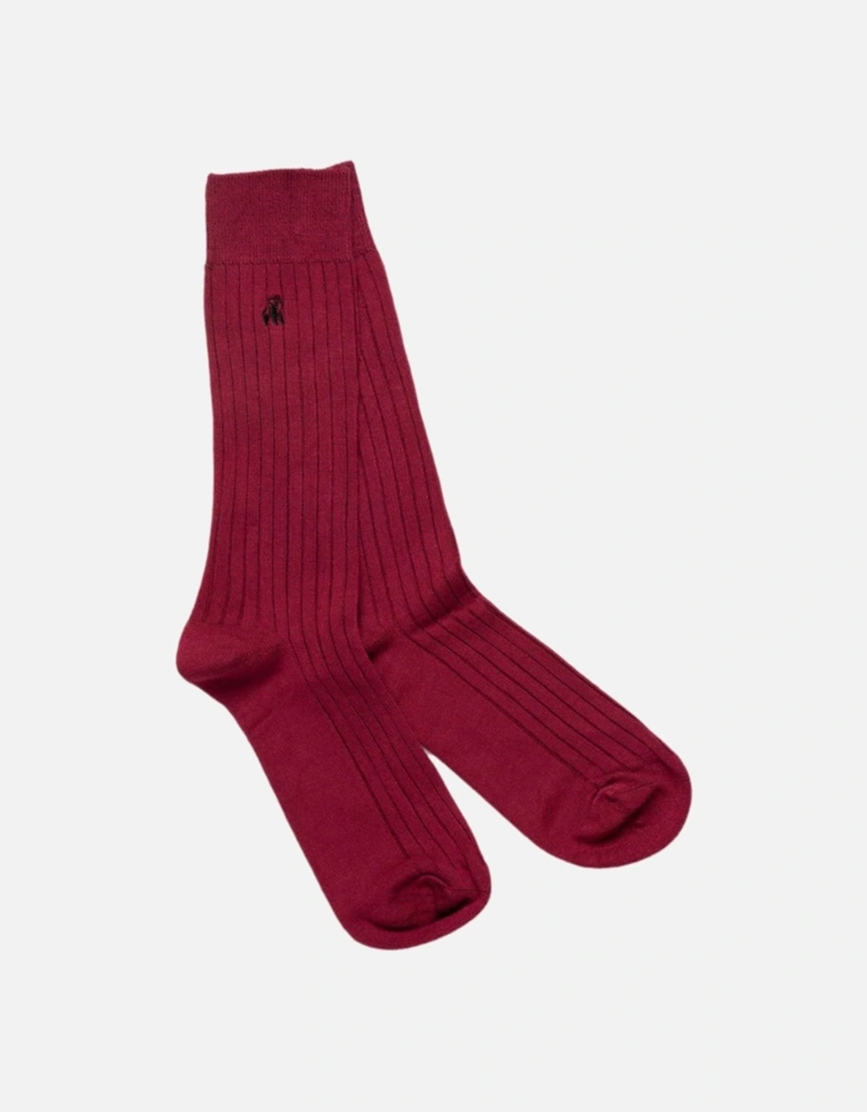 DEEP BURGUNDY SOCKS