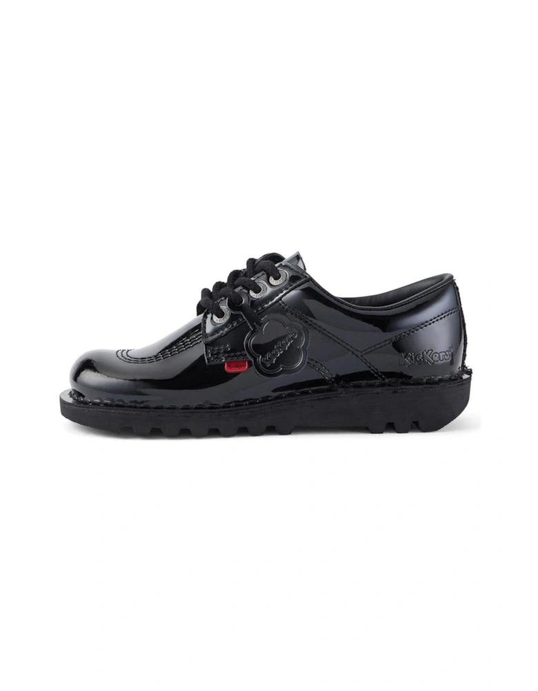 Kick Lo Core Patent Leather Shoe - Black