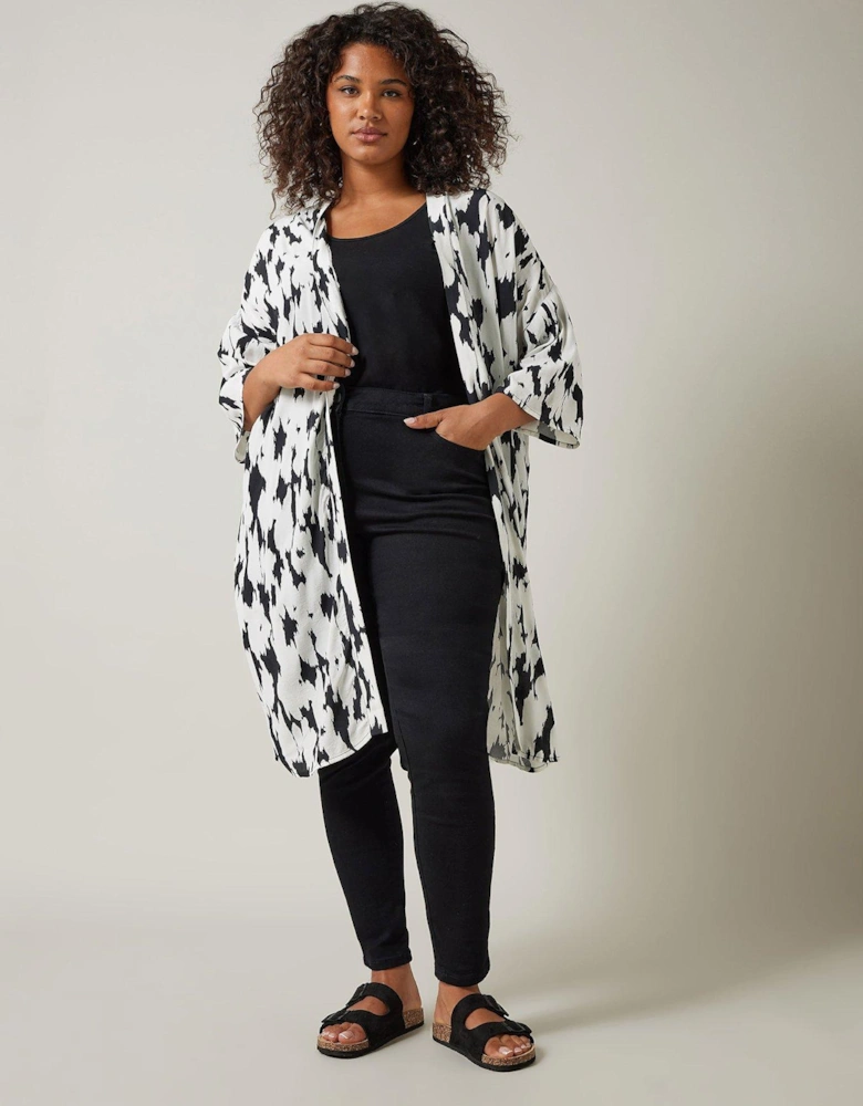 Printed Kimono - Ivory