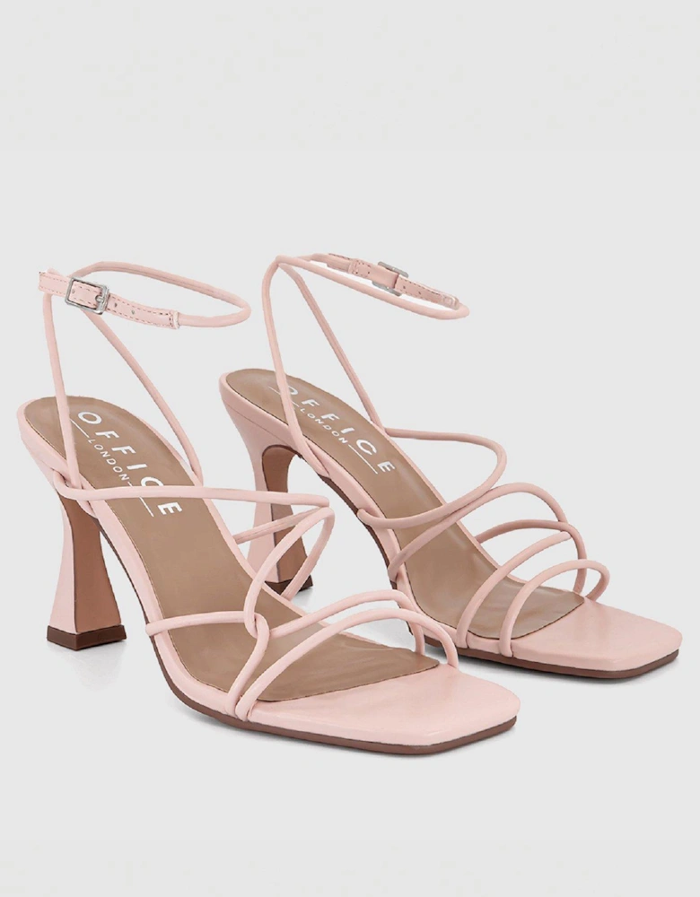 Million Dollar Strappy Flared Heel - Pale Pink