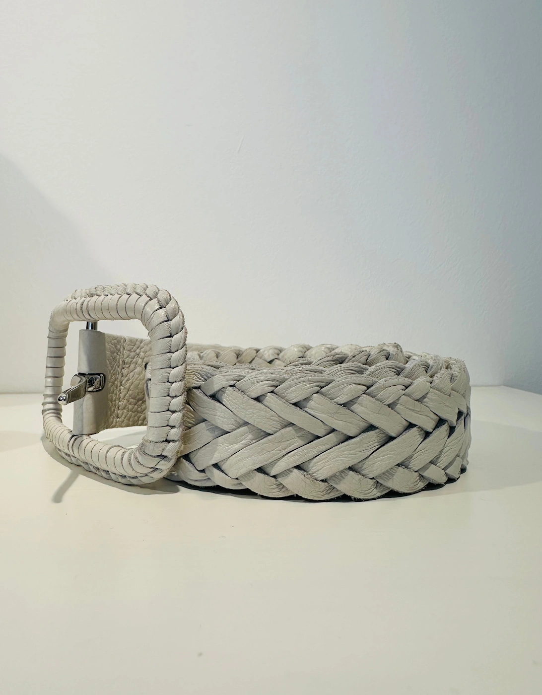 White leather braided belt, 4 of 3