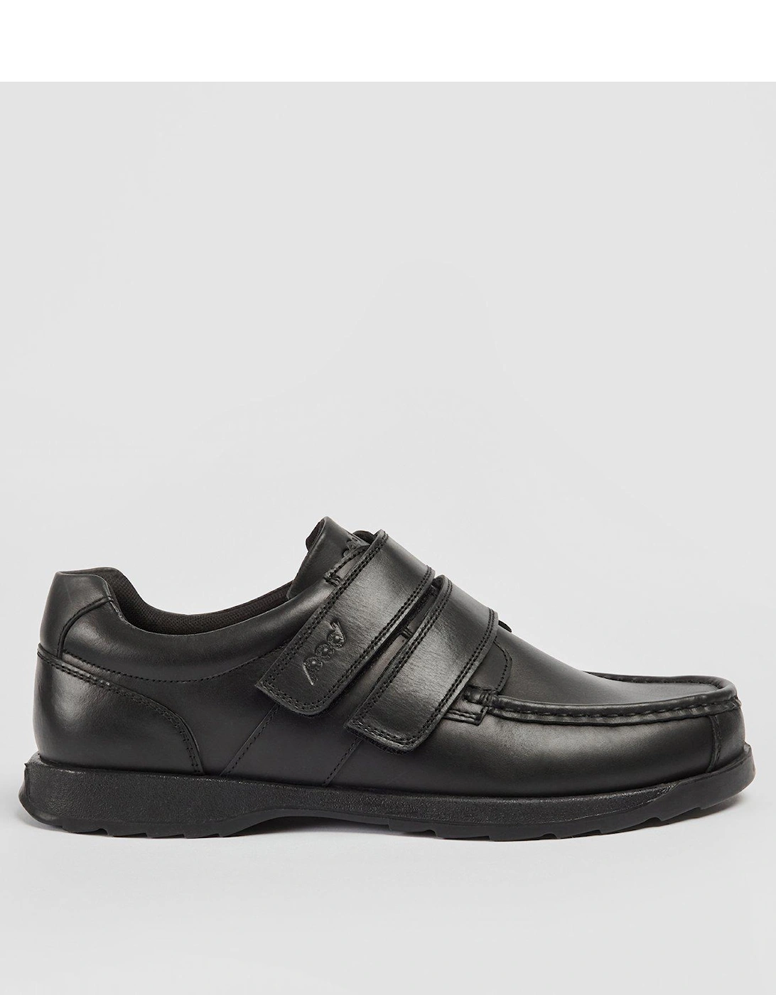 Aran Black Leather Double Strap School Shoe - Black, 7 of 6