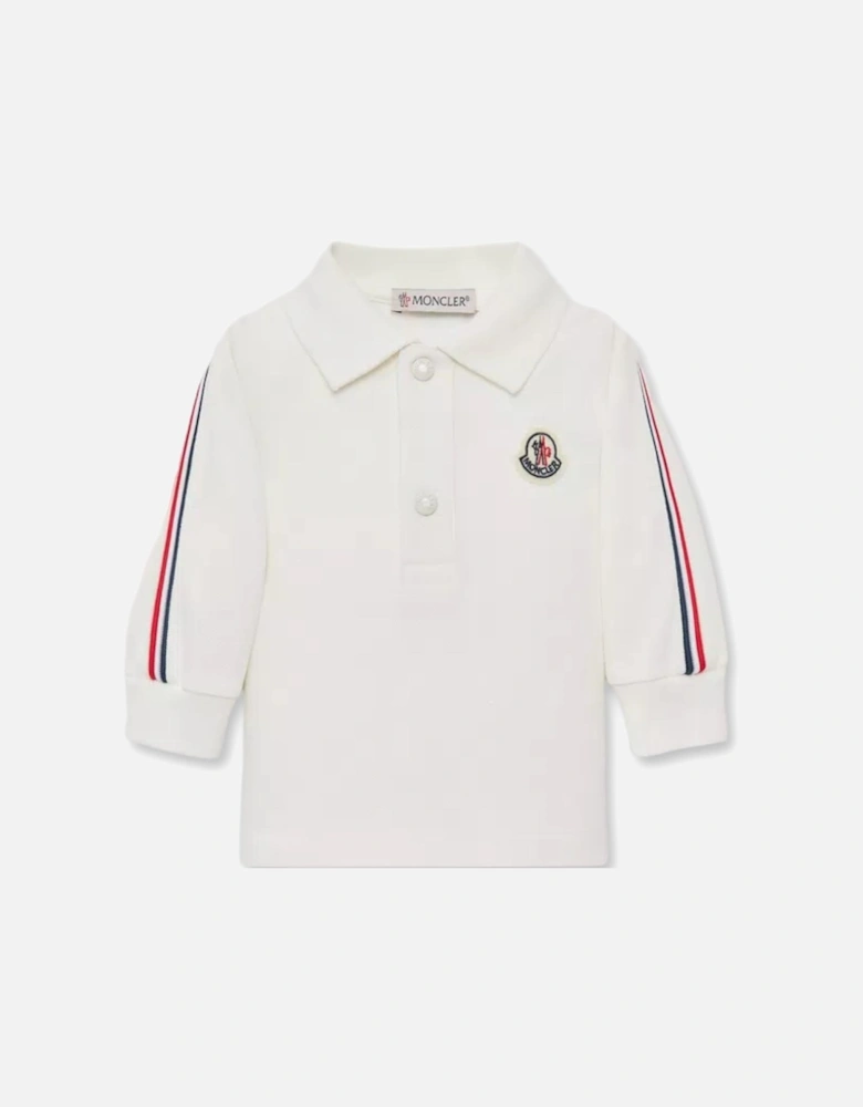 Baby Archive Logo L/S Polo Shirt White