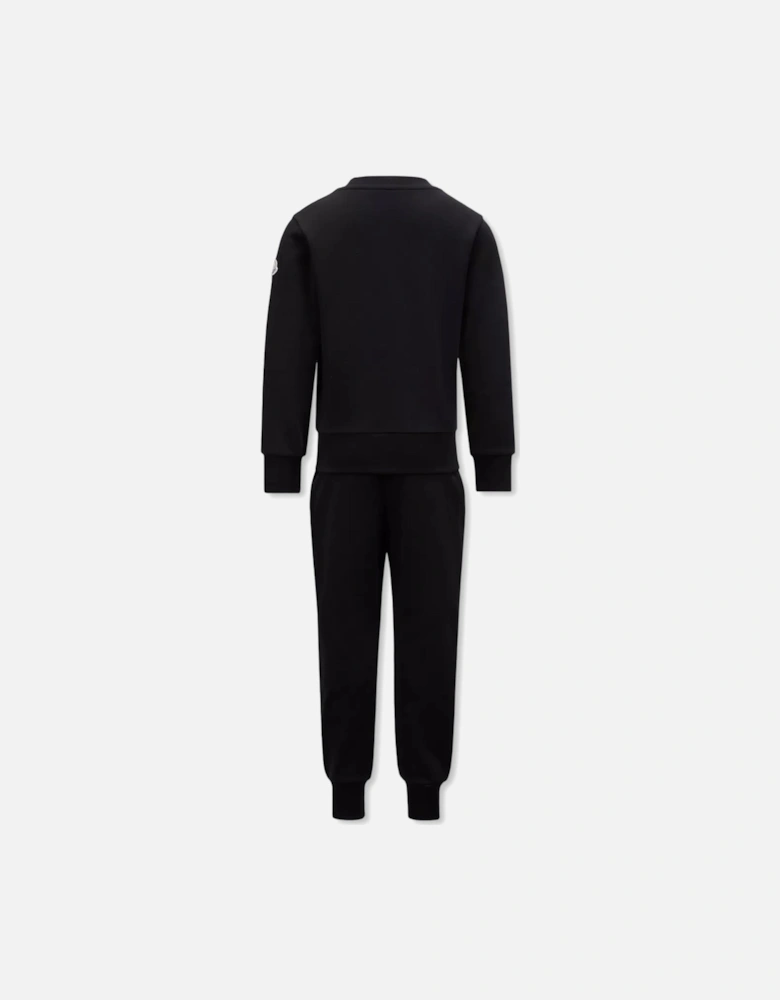 Kids Branded Tracksuit Black