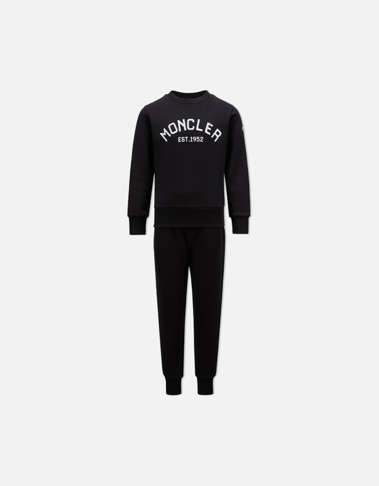 Kids Branded Tracksuit Black