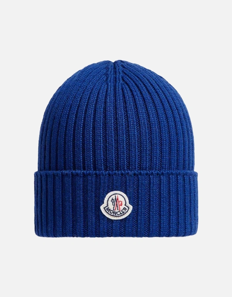 Kids Archive Logo Wool Hat Blue