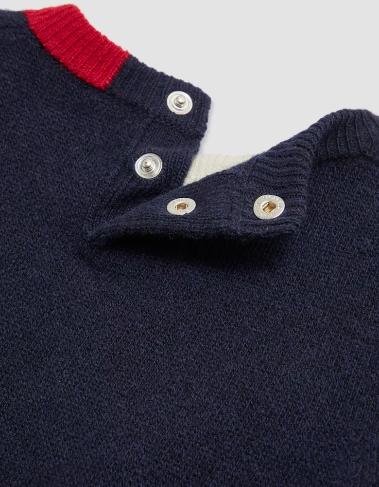 Baby RWB Neck Detail Sweatshirt Navy