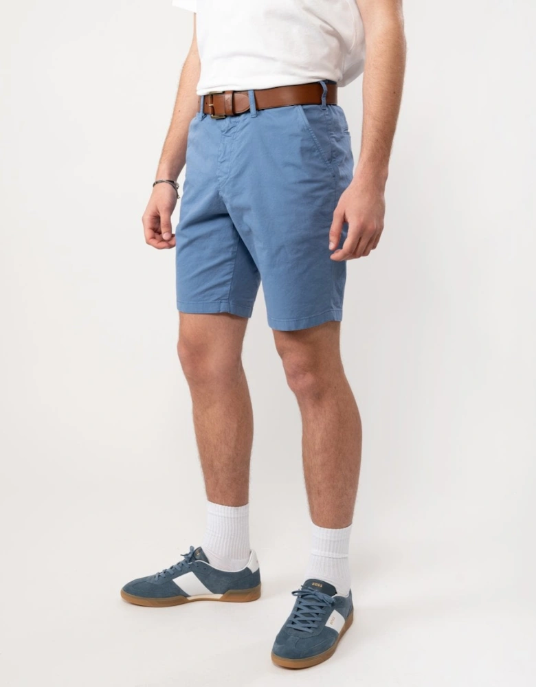 Mens Cotton-Twill Broad Stripe Zebra Logo Chino Shorts