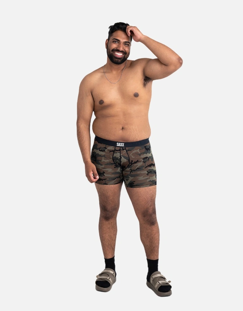 2-Pack Vibe Boxer Briefs, Black/Wood Camo