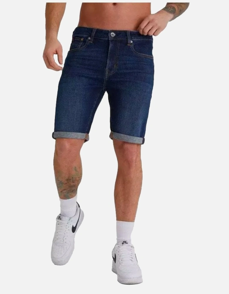 Denim Shorts Soft Touch Stretch Dark Blue