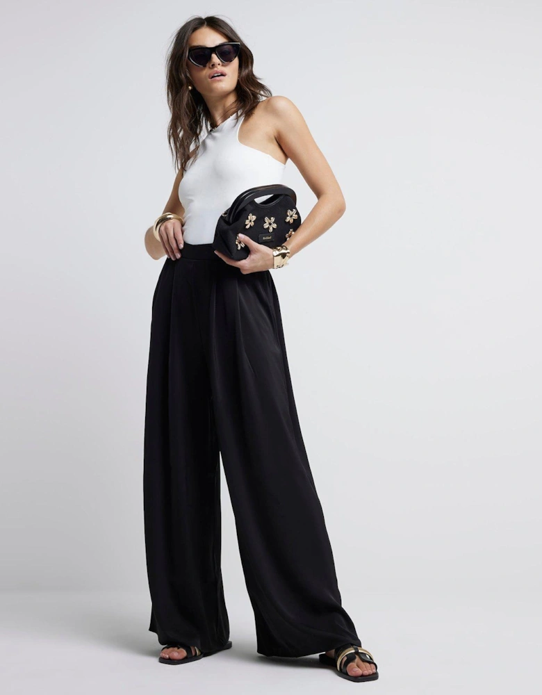 Palazzo Wide Leg Trouser - Black