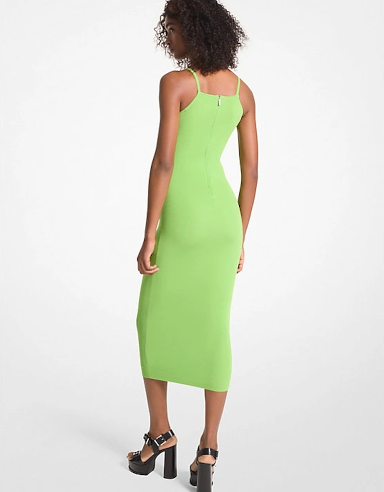 Stretch Knit Cutout Midi Dress
