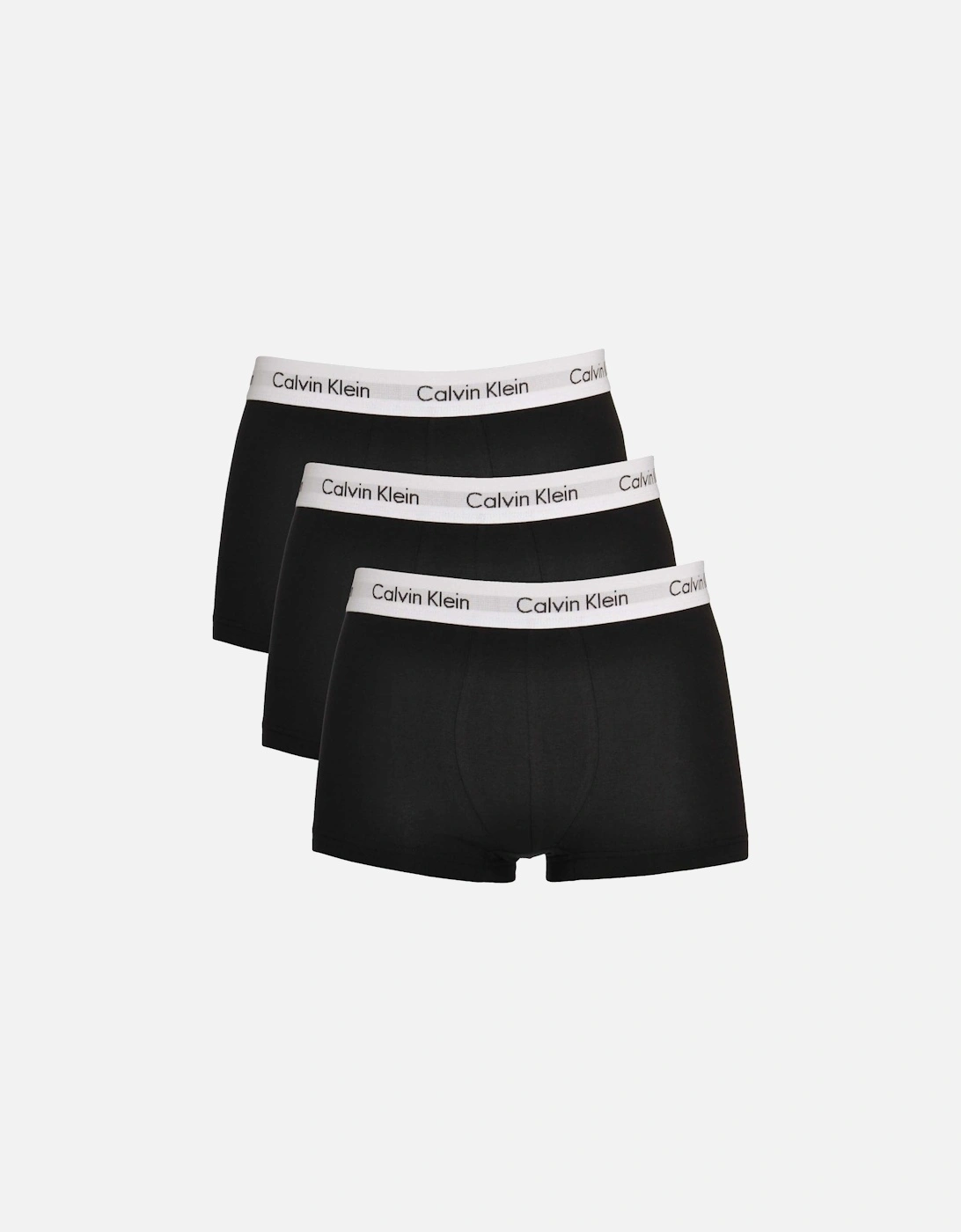 3-Pack Low-Rise Boxer Trunks, Black/white, 3 of 2