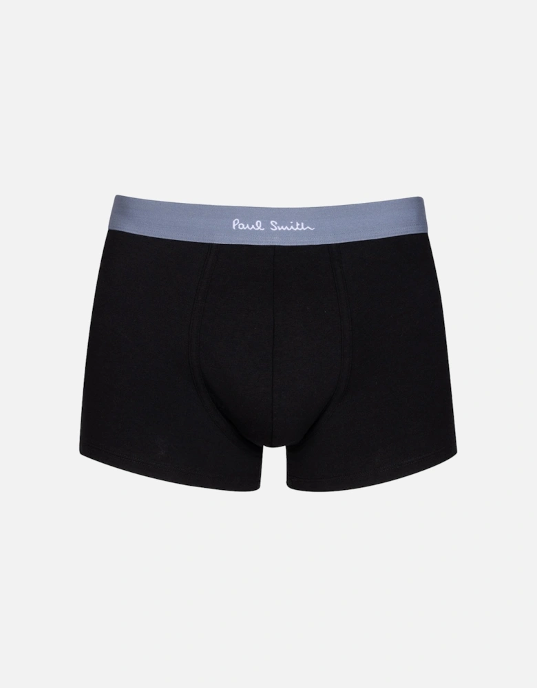 3-Pack Stripes & Letters Boxer Trunks, Black/Multi