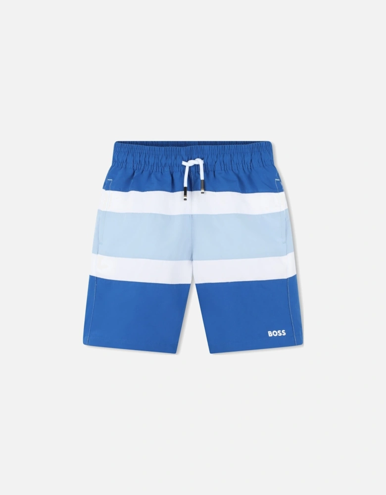 Blue Stripe Swim Shorts