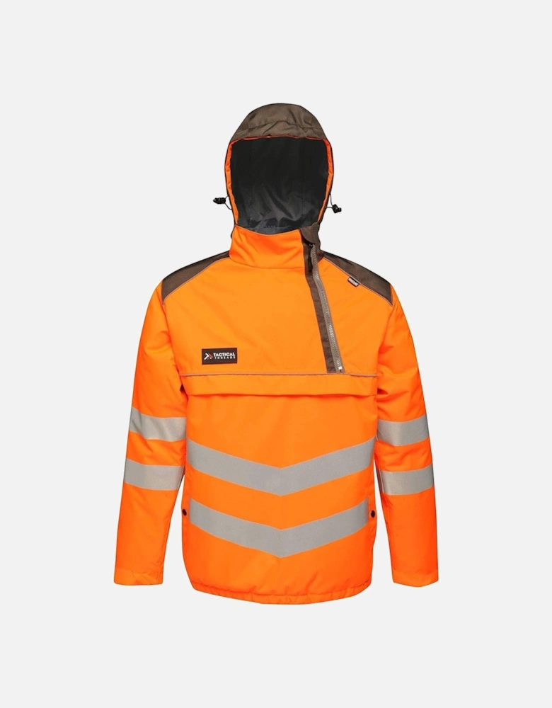 Mens Tactical Hi Vis Waterproof Reflective Overhead Bomber Jacket