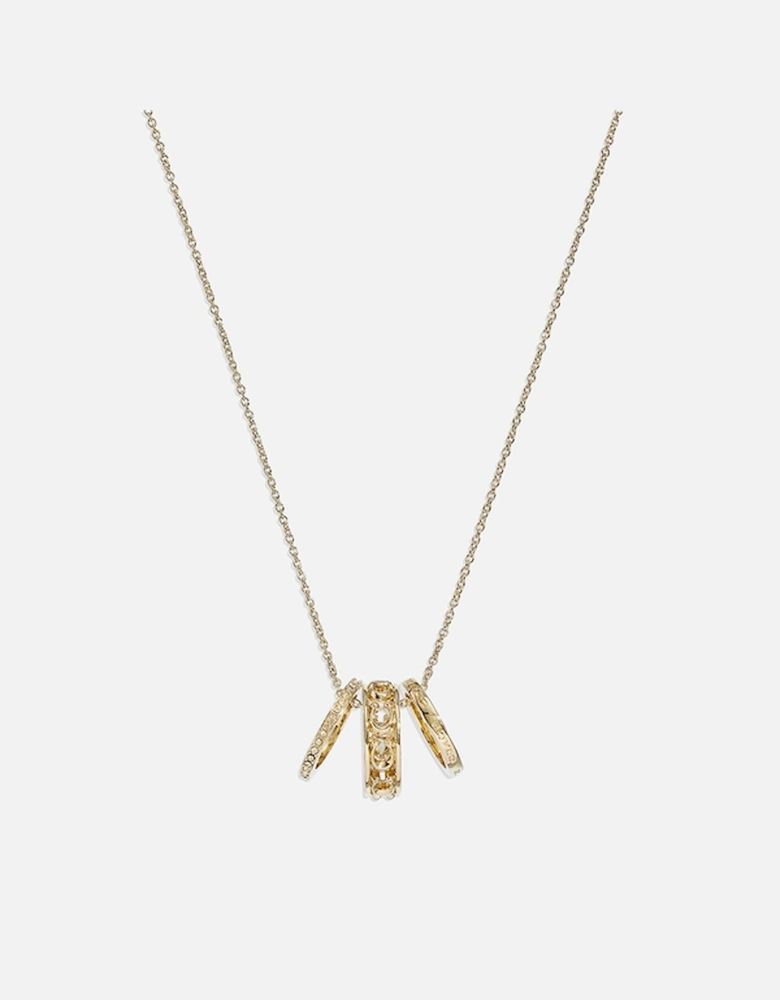 Puffy C Gold-Tone Pendant Necklace