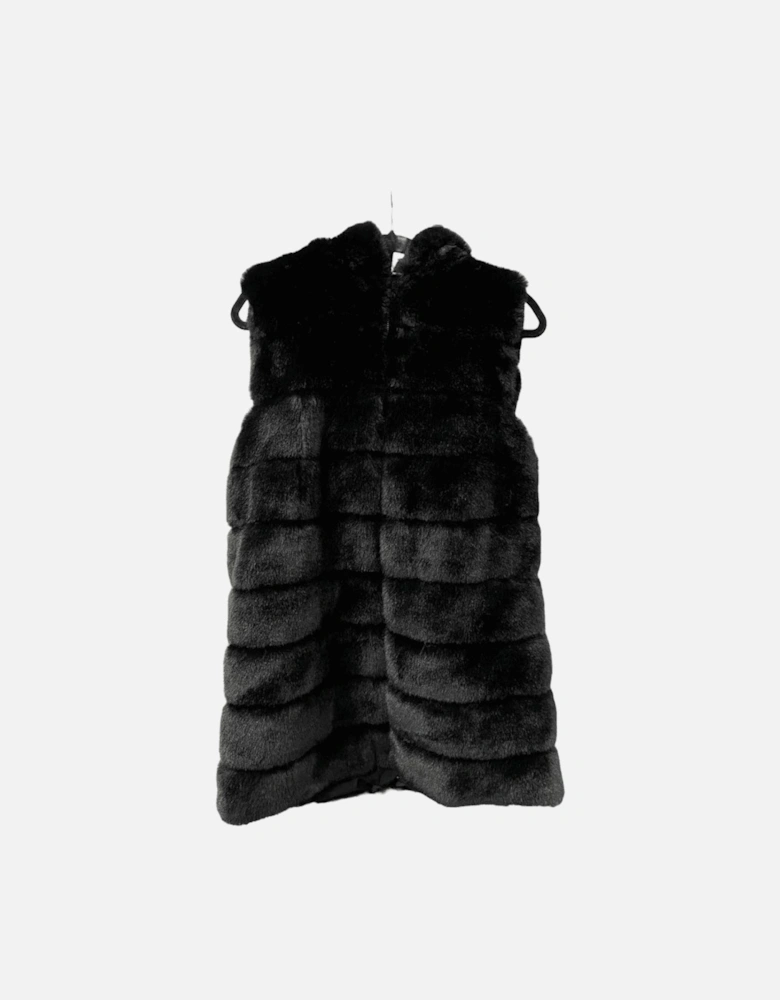 Faux Fur Hooded Gilet