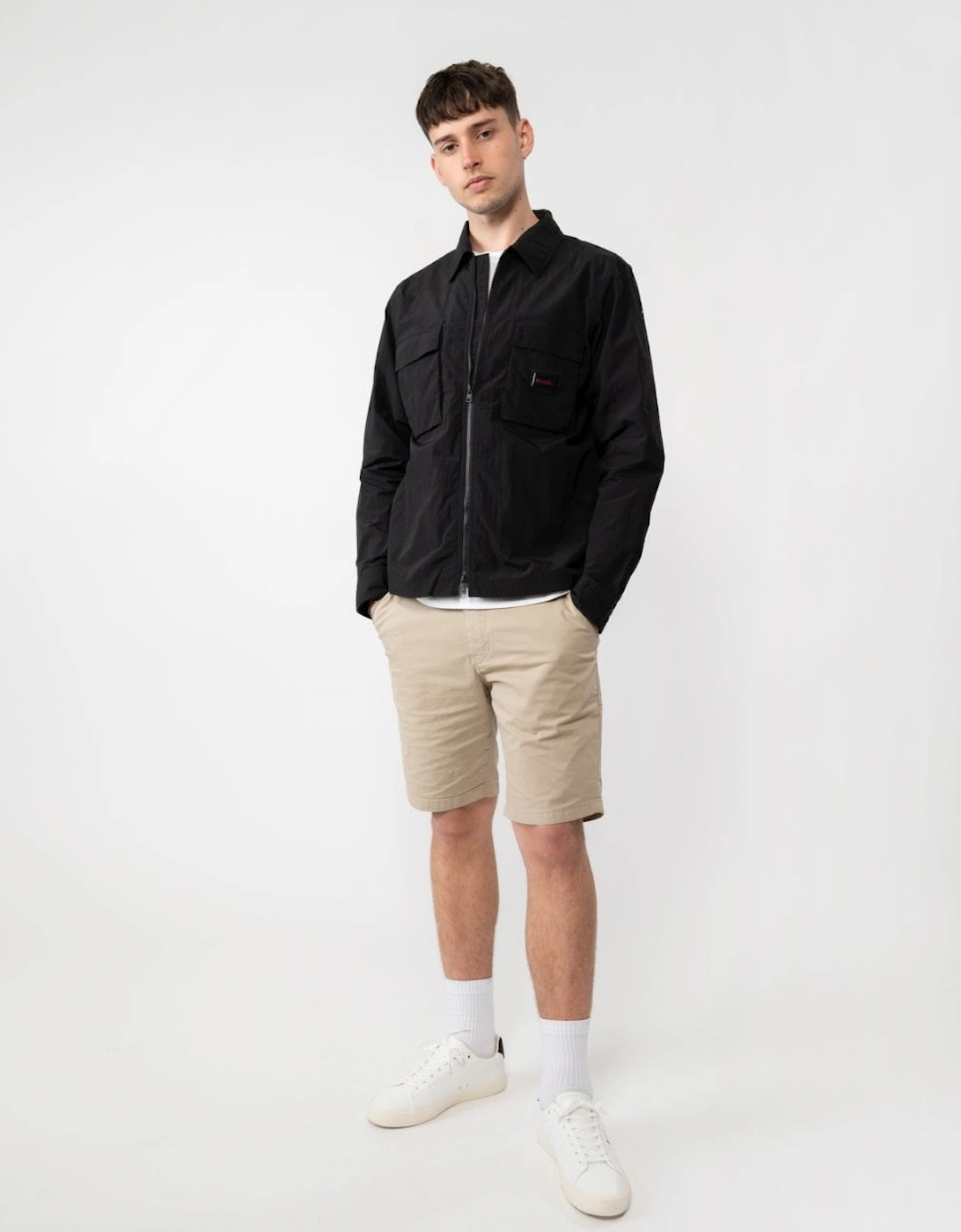 HUGO Eselio Mens Zip Overshirt