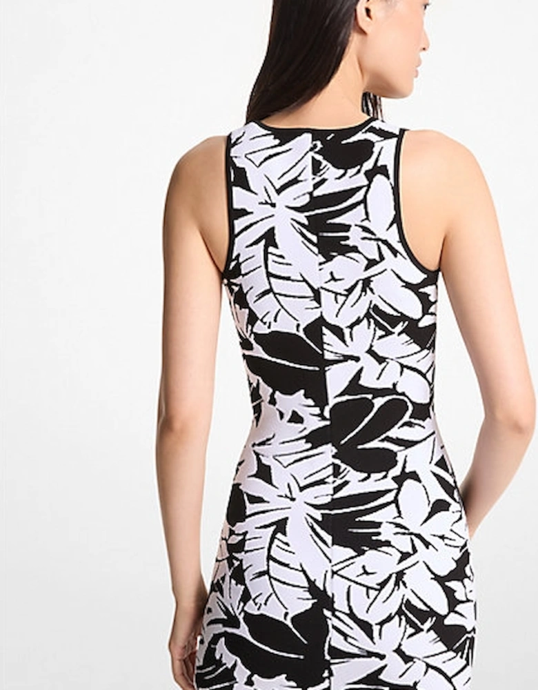 Palm Jacquard Tank Dress