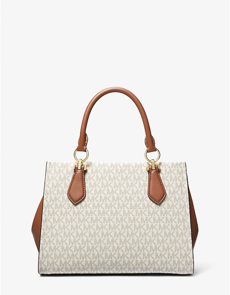 Marilyn Medium Logo Stripe Satchel