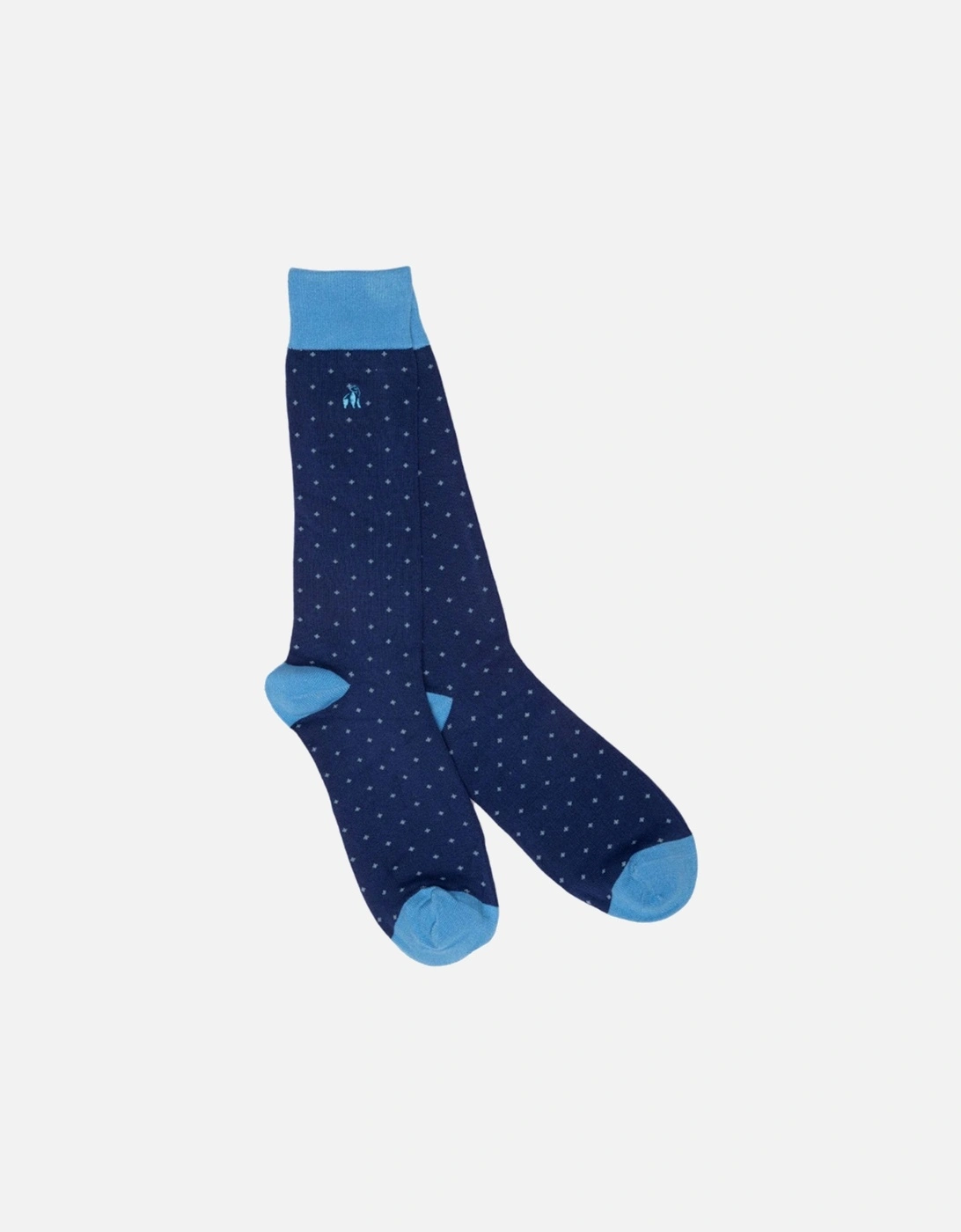 SPOTTED SKY BLUE SOCKS, 2 of 1