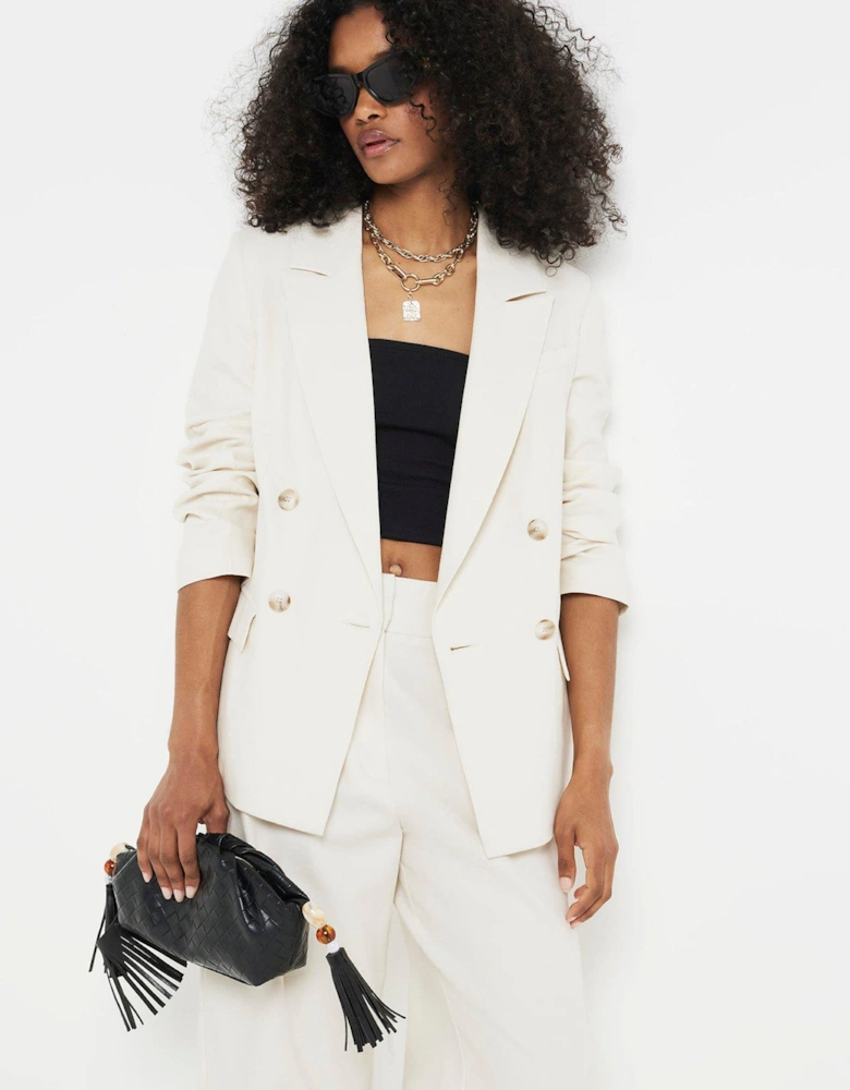 Linen Blazer - Cream
