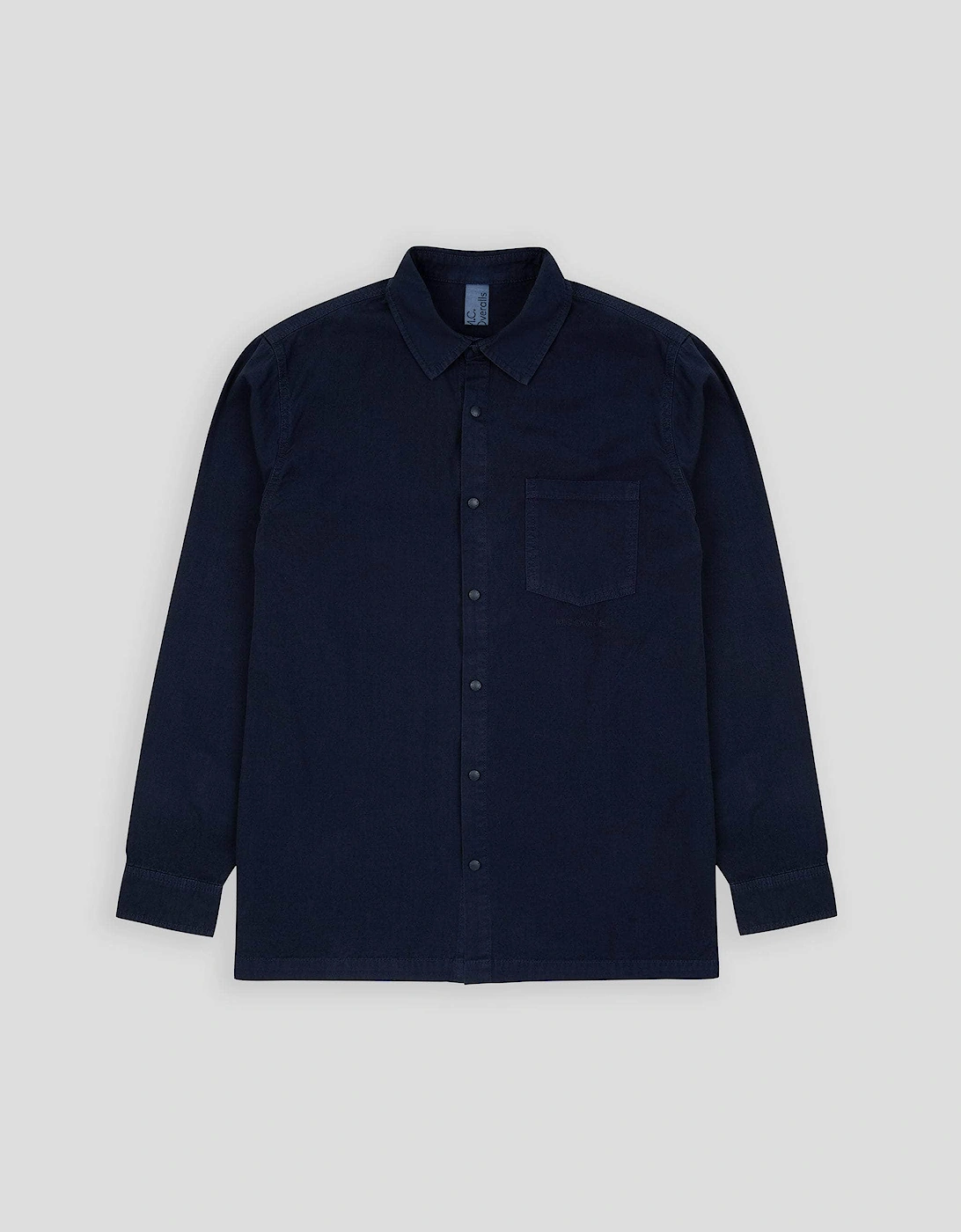 Lightweight Relaxed Snap Button Shirt Navy, 7 of 6