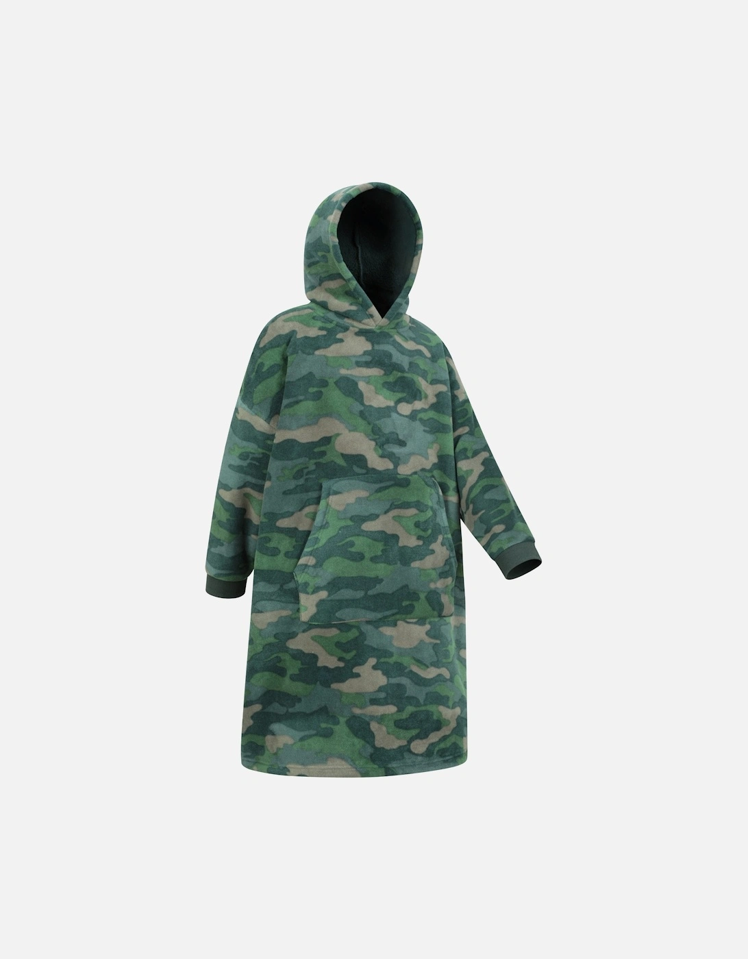 Childrens/Kids Borg Lined Camo Hoodie Blanket