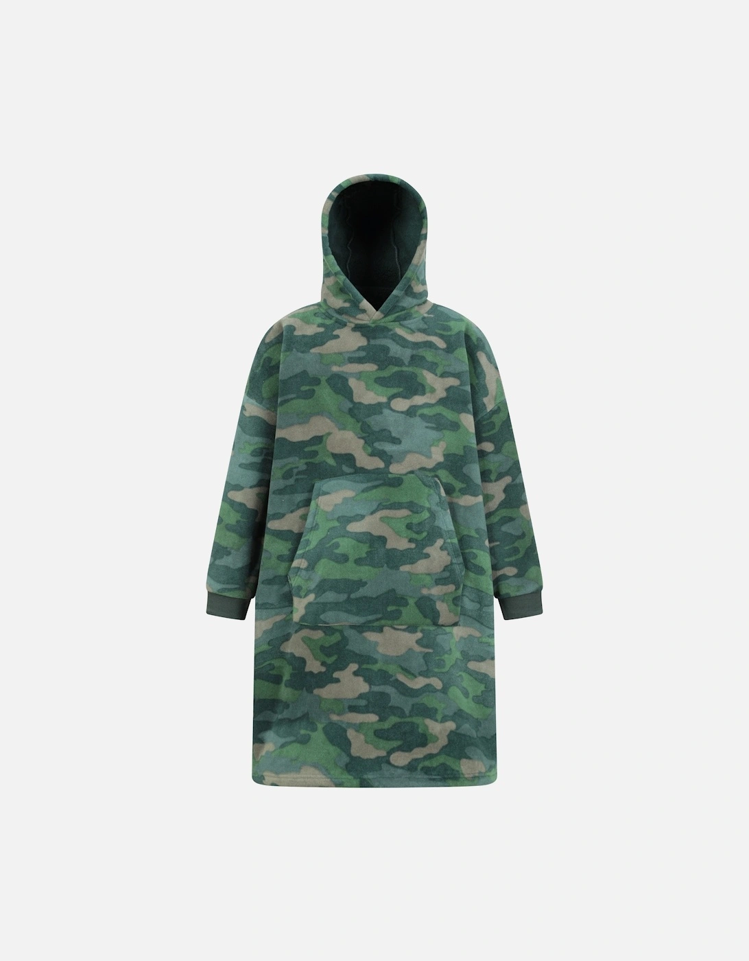 Childrens/Kids Borg Lined Camo Hoodie Blanket, 5 of 4