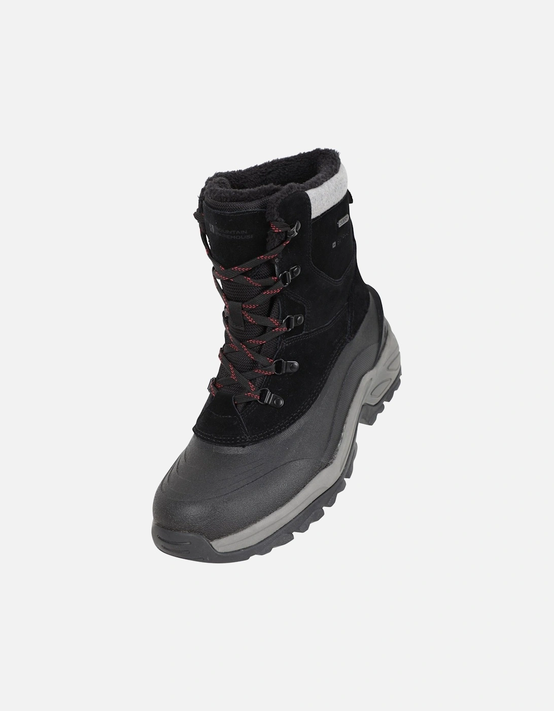 Men's Mountain Warehouse Mens Snowdon Extreme Suede Snow Boots - Black - Size: 9