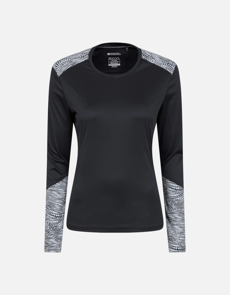 Womens/Ladies Reflective Long-Sleeved T-Shirt